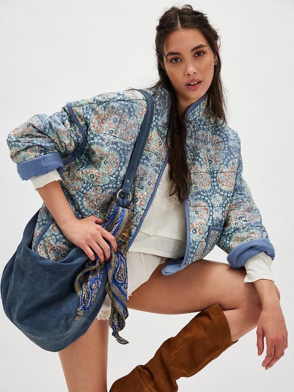 SALENTINE™ - Veste à manches longues style imprimé chic