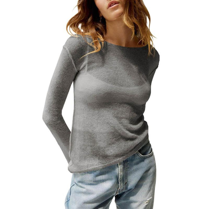 Lightweight Summer See Through Long Sleeve Top