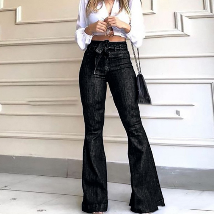 KYRA™ – Pantalon évasé vintage à lacets et jambes larges