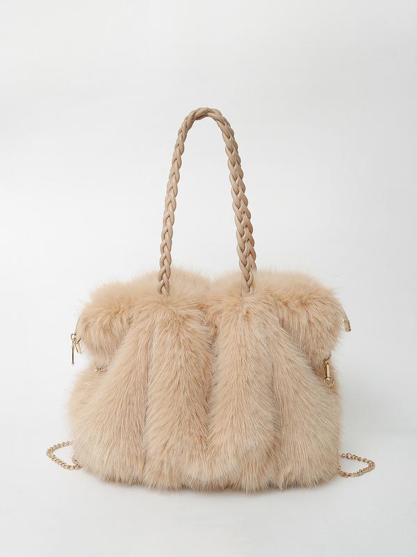 CHARLOTTE™ - Sac cabas d'épaule polyvalent en velours peluche