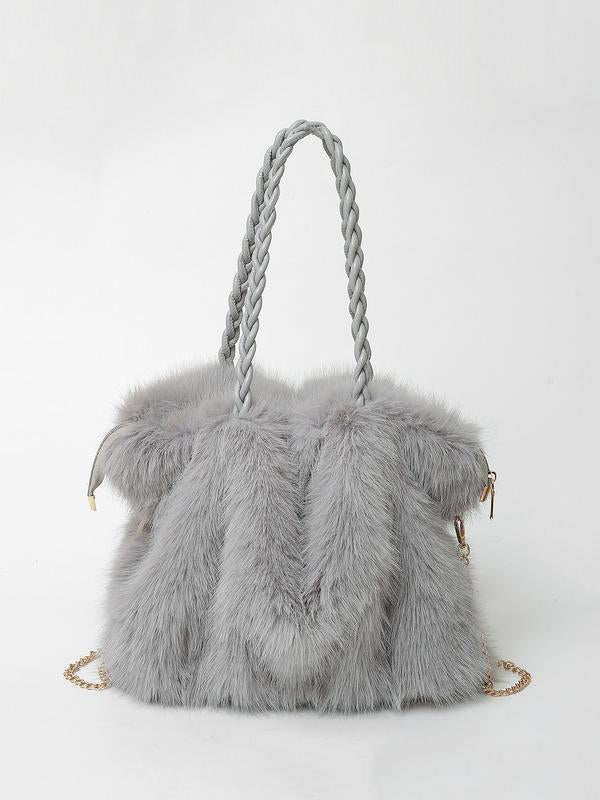 CHARLOTTE™ - Sac cabas d'épaule polyvalent en velours peluche