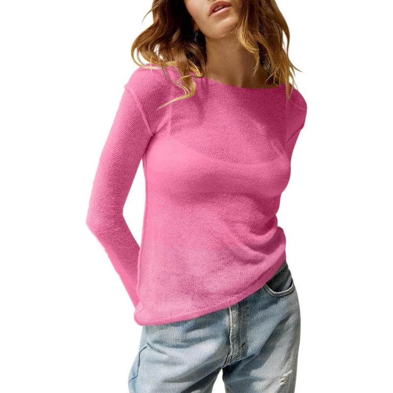 Lightweight Summer See Through Long Sleeve Top