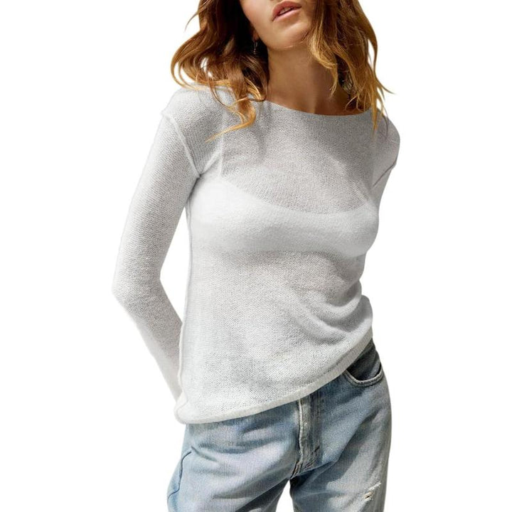 Lightweight Summer See Through Long Sleeve Top