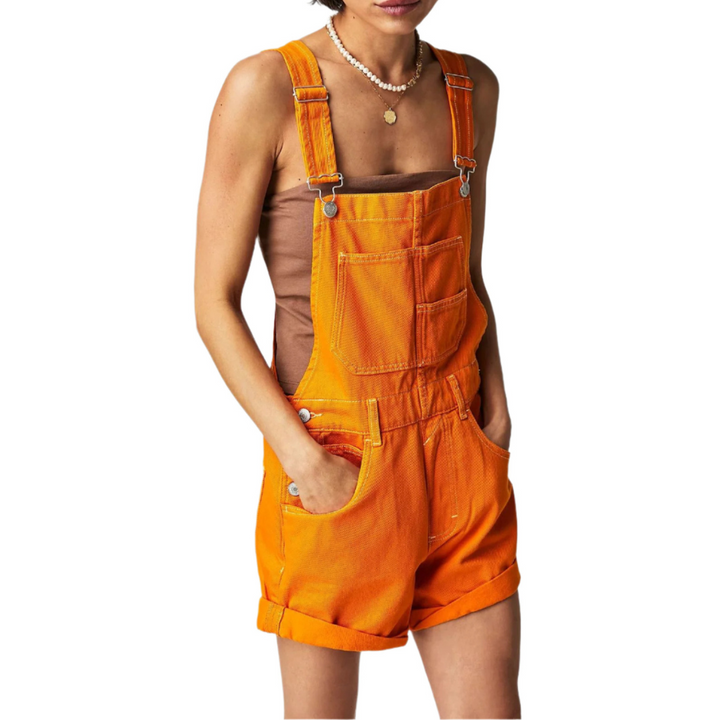 REMITA™ - Salopette Courte Ajustable en Jean Vintage