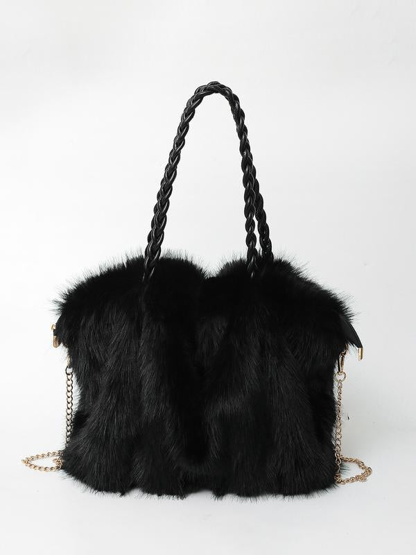 CHARLOTTE™ - Sac cabas d'épaule polyvalent en velours peluche