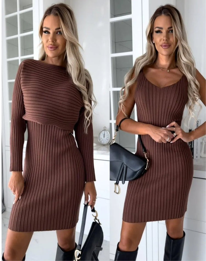 Ribbed Knit Two-Piece Set