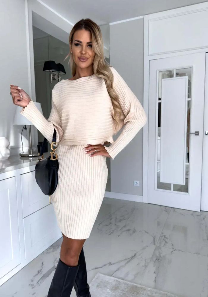Ribbed Knit Two-Piece Set