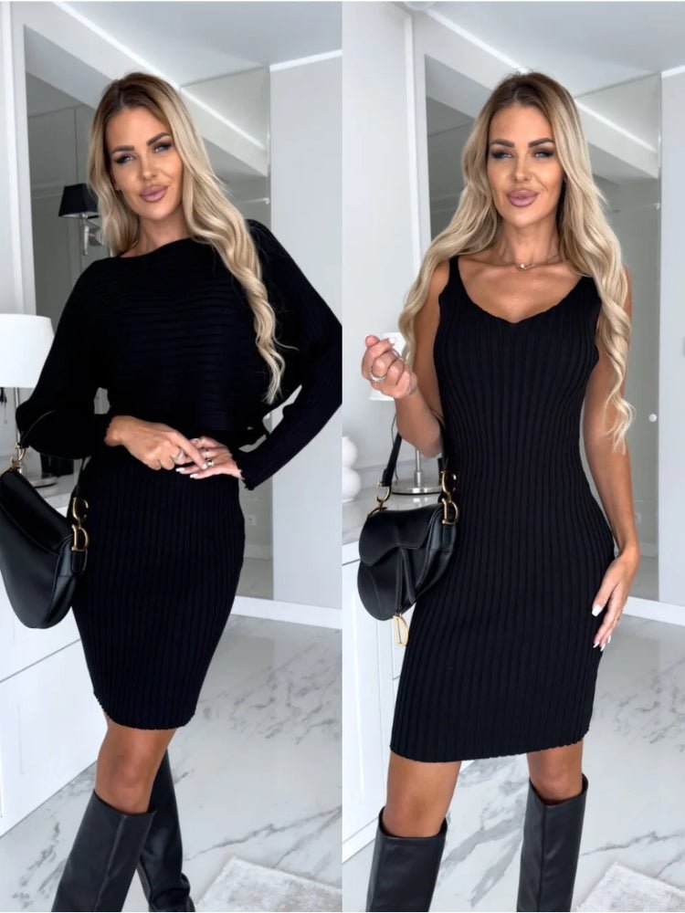 Ribbed Knit Two-Piece Set