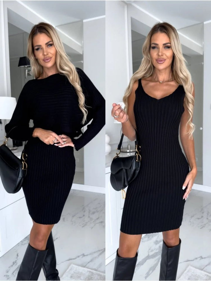 Ribbed Knit Two-Piece Set