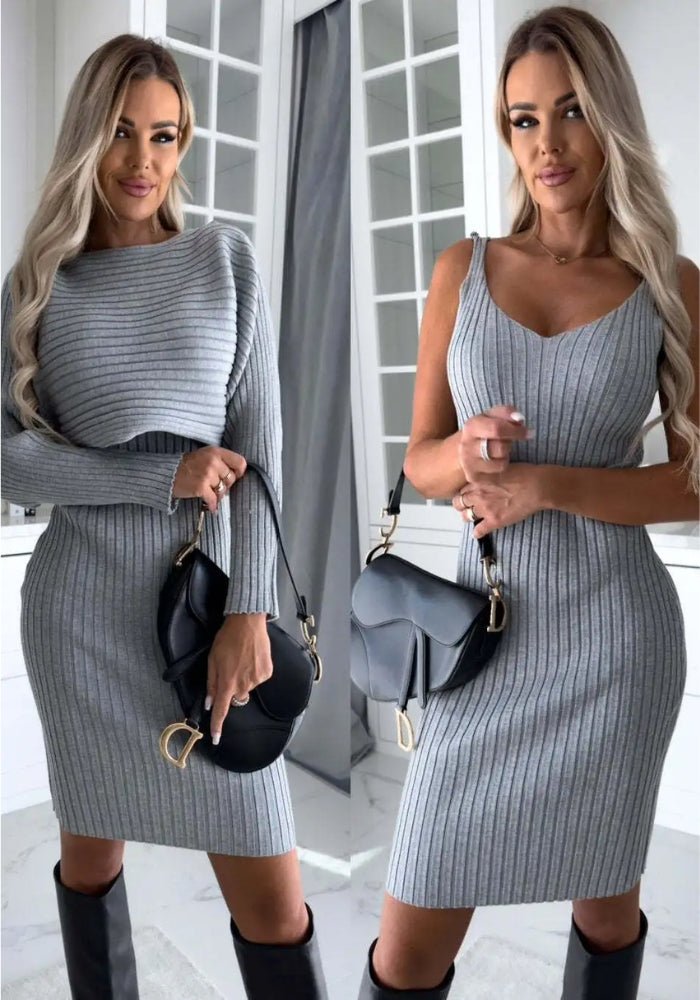 Ribbed Knit Two-Piece Set