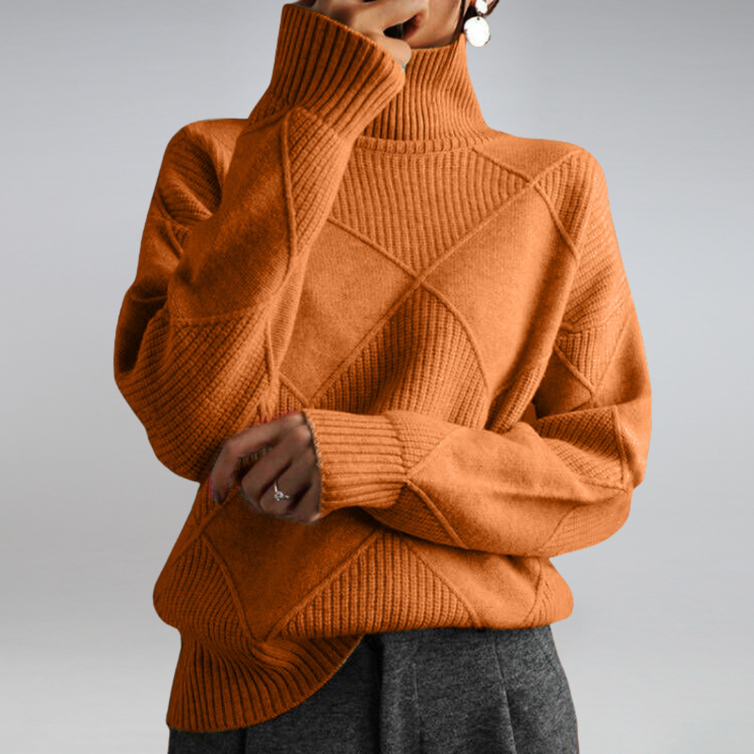 Luxe Ribbed Turtleneck Pullover