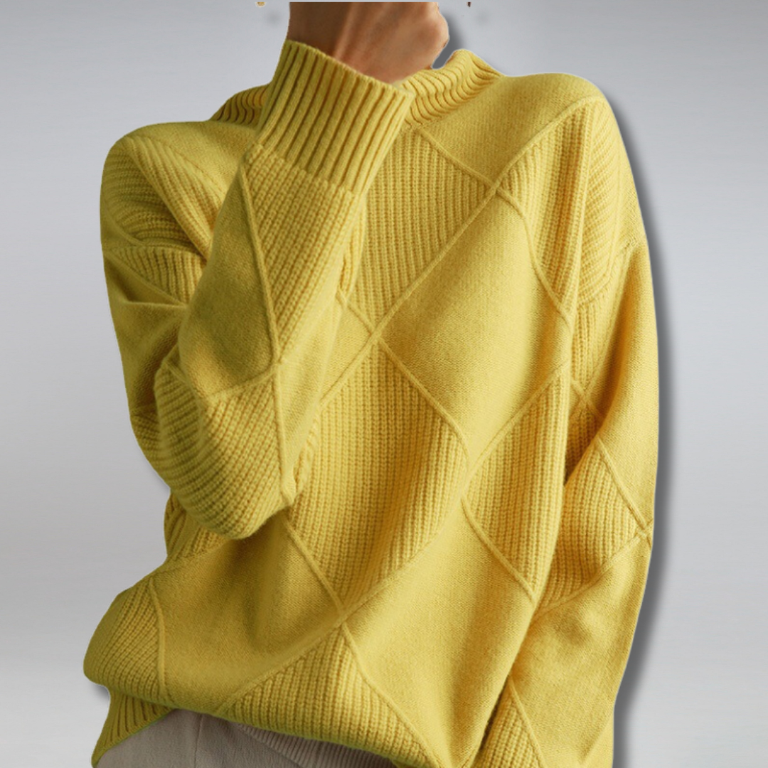 Luxe Ribbed Turtleneck Pullover