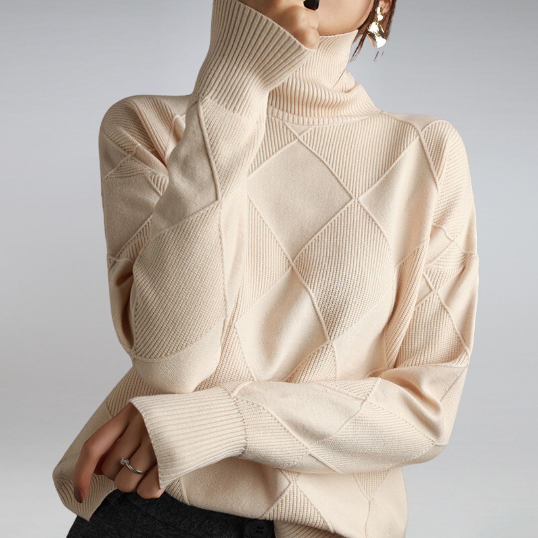 Luxe Ribbed Turtleneck Pullover