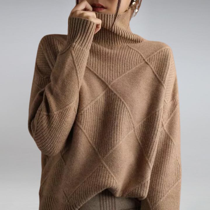 Luxe Ribbed Turtleneck Pullover