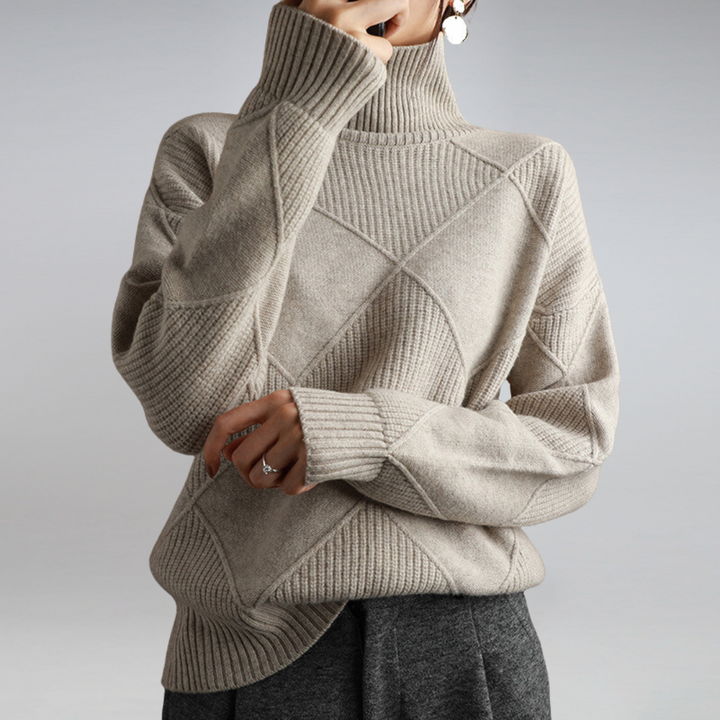 Luxe Ribbed Turtleneck Pullover