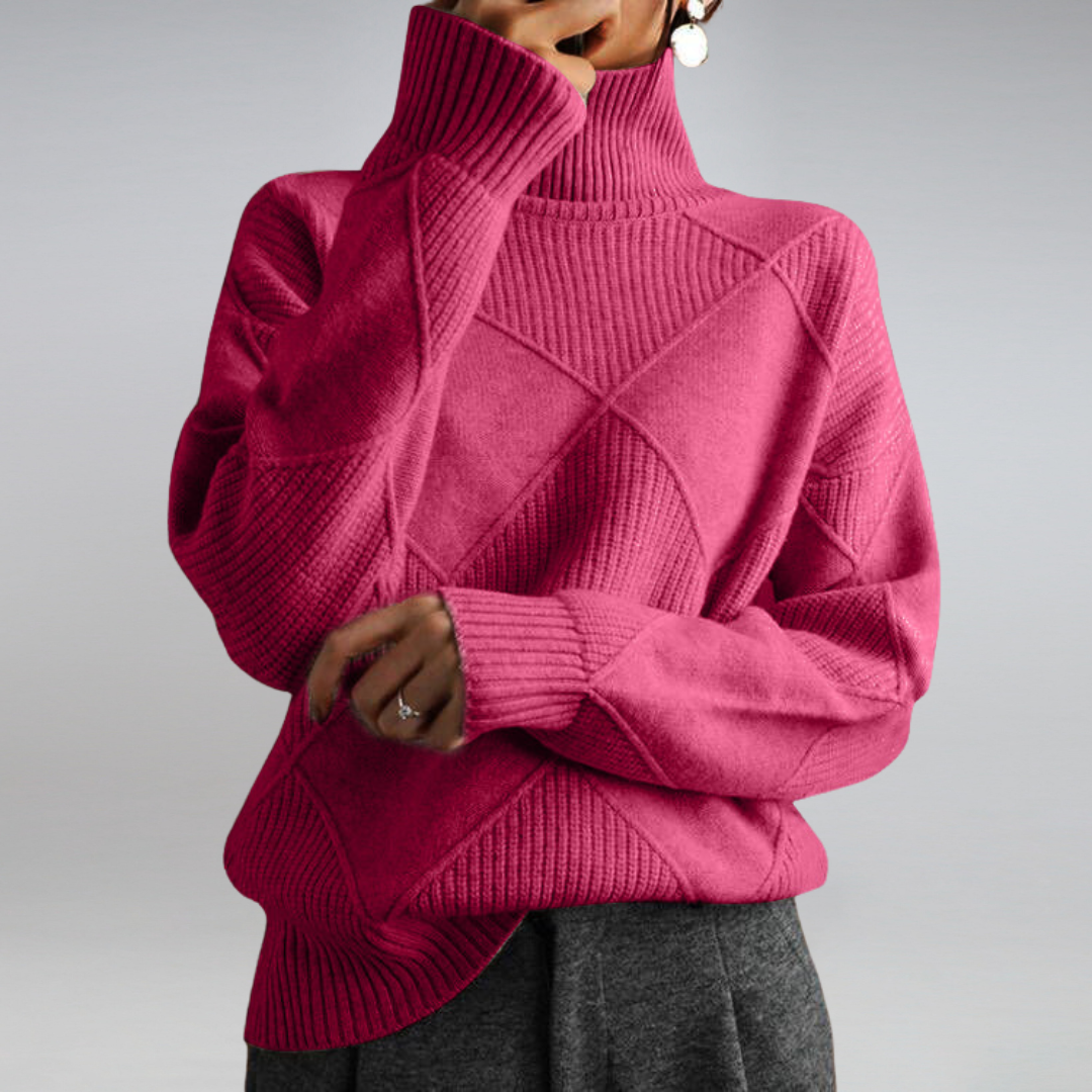 Luxe Ribbed Turtleneck Pullover