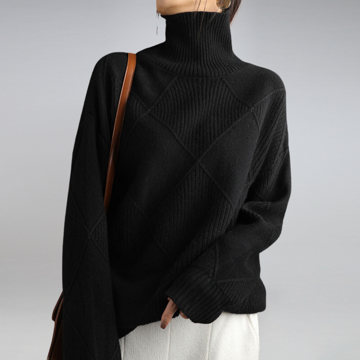 Luxe Ribbed Turtleneck Pullover