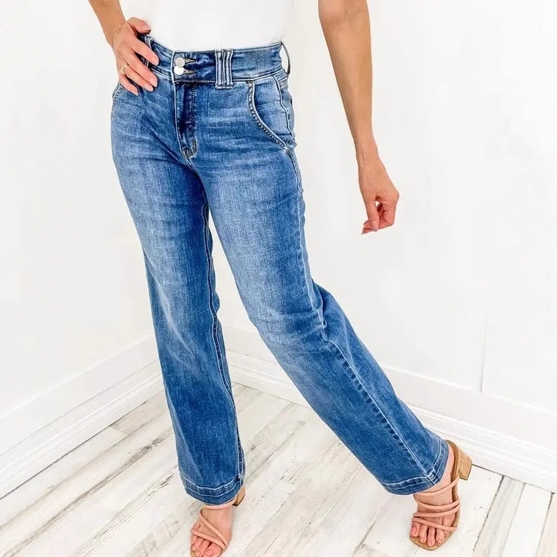 TALLIS™ – Jean large confortable en double duvet