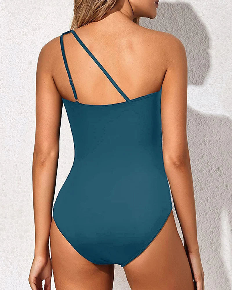 EMOSWIM - One Shoulder One Piece Swimsuit for Women Tummy Control Bathing Suits