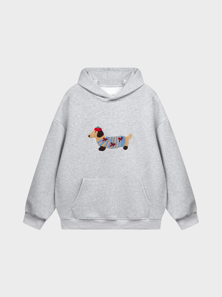 Cozy Pup Embroidered Hoodie