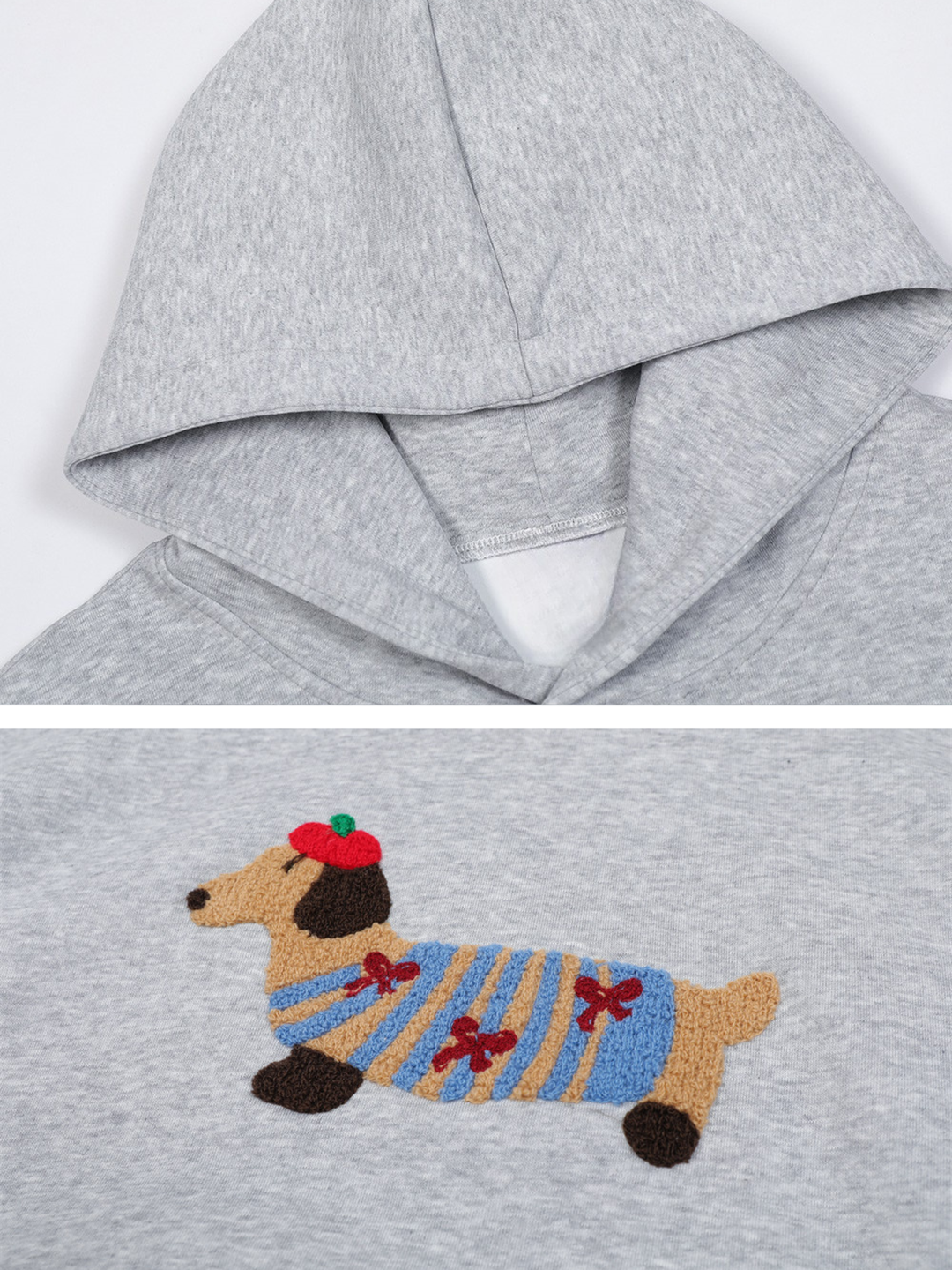 Cozy Pup Embroidered Hoodie