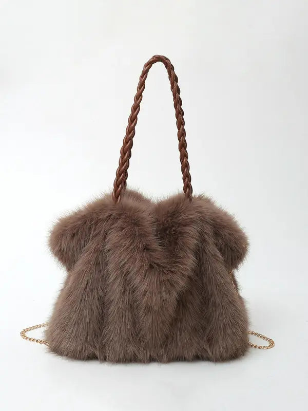 CHARLOTTE™ - Sac cabas d'épaule polyvalent en velours peluche