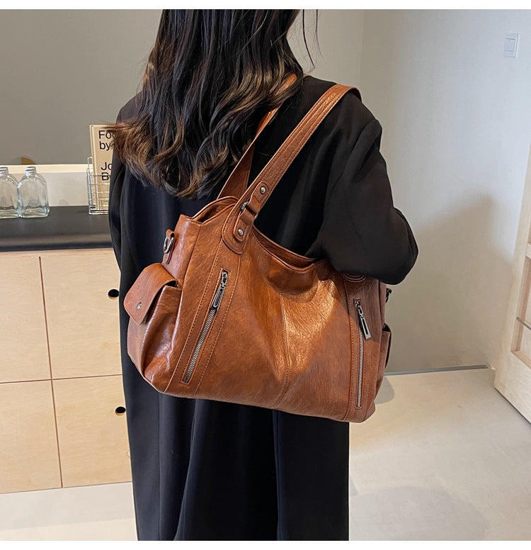 NOEMIE™ - Sac cabas classique en cuir