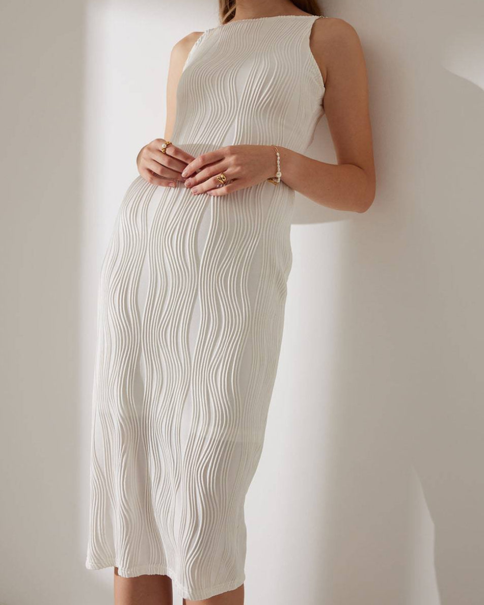 La robe caraco texturée Effet Vagues